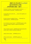 DHN 311 EXAM 1 &NewLine;QUESTIONS AND &NewLine;ANSWERS 2026 - 2027 
