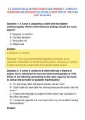 ATI CARDIOVASCULAR PROCTORED EXAM VERSION 2 - COMPLETE&NewLine;QUESTIONS AND DETAILED SOLUTIONS LATEST UPDATE THIS YEAR&NewLine;JUST RELEASED