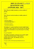 DHN 311 EXAM 3 &NewLine;QUESTIONS AND &NewLine;ANSWERS 2026 - 2027 