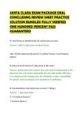 SANTA CLARA EXAM PACKAGE DEAL&NewLine;CONCLUDING REVIEW SHEET PRACTICE&NewLine;SOLUTION BUNDLED FULLY VERIFIED&NewLine;ONE HUNDRED PERCENT PASS&NewLine;GUARANTEED&NewLine;