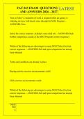 FAC 023 EXAM  QUESTIONS &NewLine;AND ANSWERS 2026 - 2027 