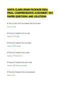 SANTA CLARA EXAM PACKAGE DEAL&NewLine;FINAL COMPREHENSIVE ASSESSMENT TEST&NewLine;PAPER QUESTIONS AND SOLUTIONS&NewLine;