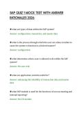 SAP QUIZ 1 MOCK TEST WITH ANSWER&NewLine;RATIONALES 2026
