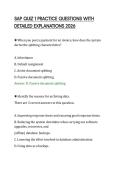SAP QUIZ 1 PRACTICE QUESTIONS WITH&NewLine;DETAILED EXPLANATIONS 2026