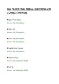 BASI PILATES FINAL ACTUAL QUESTIONS AND&NewLine;CORRECT ANSWERS&NewLine;