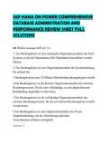 SAP HANA ON POWER COMPREHENSIVE&NewLine;DATABASE ADMINISTRATION AND&NewLine;PERFORMANCE REVIEW SHEET FULL&NewLine;SOLUTIONS&NewLine;