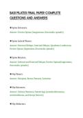 BASI PILATES FINAL PAPER COMPLETE&NewLine;QUESTIONS AND ANSWERS&NewLine;