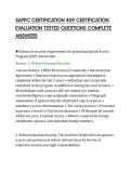 SAPPC CERTIFICATION 409 CERTIFICATION&NewLine;EVALUATION TESTED QUESTIONS COMPLETE&NewLine;ANSWERS&NewLine;