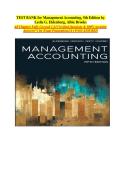 Management Accounting&comma; 5th Edition &vert; Eldenburg & Brooks &ndash; Comprehensive Test Bank&semi; Complete Practice Questions & Answers