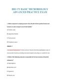 BIO 171 BASIC MICROBIOLOGY&NewLine;ADVANCED PRACTICE EXAM