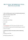 BIO 171 BASIC MICROBIOLOGY FINAL&NewLine;PRACTICE EXAM 2026