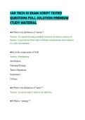 SAR TECH III EXAM SCRIPT TESTED&NewLine;QUESTIONS FULL SOLUTION PREMIUM&NewLine;STUDY MATERIAL&NewLine;