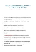 BIO 171 EXAM PACKAGE DEAL 100&percnt; VERIFIED