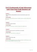 F&period;A&period;C&period;E Fundamentals of Code Enforcement&NewLine;Level I Exam Study Guide Questions and&NewLine;Answers