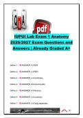 IUPUI ANATOMY EXAM COMPLETE PACKAGE DEAL