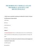 MICROBIOLOGY MODULE 4 EXAM&colon;&NewLine;MICROBIAL GENETICS AND&NewLine;BIOTECHNOLOGY