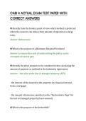 CAIB 4 ACTUAL EXAM TEST PAPER WITH&NewLine;CORRECT ANSWERS