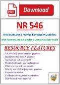 NR 546 Final Exam 2026 &vert; Practice & Prediction Questions with Answers and Rationales &vert; Complete Study Guide