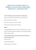 PORTAGE LEARNING BIOL 271&NewLine;MODULE 3 EXAM&colon; INFLAMMATION&comma;&NewLine;IMMUNITY&comma; AND INFECTION
