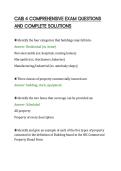 CAIB 4 COMPREHENSIVE EXAM QUESTIONS&NewLine;AND COMPLETE SOLUTIONS