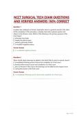 NCCT SURGICAL TECH EXAM QUESTIONS AND VERIFIED ANSWERS 100&percnt; CORRECT