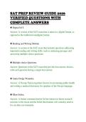 SAT PREP REVIEW GUIDE 2026&NewLine;VERIFIED QUESTIONS WITH&NewLine;COMPLETE ANSWERS