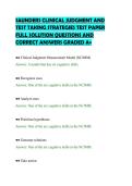 SAUNDERS CLINICAL JUDGMENT AND&NewLine;TEST TAKING STRATEGIES TEST PAPER&NewLine;FULL SOLUTION QUESTIONS AND&NewLine;CORRECT ANSWERS GRADED A&plus;