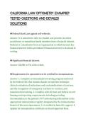 CALIFORNIA LAW OPTOMETRY EXAMPREP&NewLine;TESTED QUESTIONS AND DETAILED&NewLine;SOLUTIONS