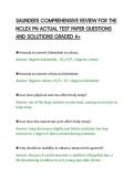 SAUNDERS COMPREHENSIVE REVIEW FOR THE&NewLine;NCLEX PN ACTUAL TEST PAPER QUESTIONS&NewLine;AND SOLUTIONS GRADED A&plus;