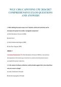 WGU C854 CAPSTONE CPE 2026&sol;2027&NewLine;COMPREHENSIVE EXAM QUESTIONS&NewLine;AND ANSWERS