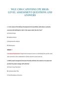 WGU C854 CAPSTONE CPE HIGH-&NewLine;LEVEL ASSESSMENT QUESTIONS AND&NewLine;ANSWERS