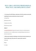 WGU C854 CAPSTONE PROFESSIONAL&NewLine;PRACTICE AND IMPLEMENTATION