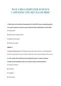 WGU C854 COMPUTER SCIENCE&NewLine;CAPSTONE CPE 2027 EXAM PREP