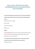 WGU C854 CAPSTONE CPE 2026&NewLine;COMPREHENSIVE EXAM QUESTIONS&NewLine;AND ANSWERS