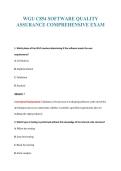 WGU C854 SOFTWARE QUALITY&NewLine;ASSURANCE COMPREHENSIVE EXAM