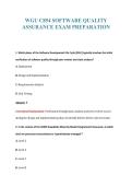 WGU C854 SOFTWARE QUALITY&NewLine;ASSURANCE EXAM PREPARATION