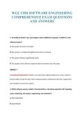 WGU C854 SOFTWARE ENGINEERING&NewLine;COMPREHENSIVE EXAM QUESTIONS&NewLine;AND ANSWERS