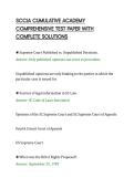 SCCJA CUMULATIVE ACADEMY&NewLine;COMPREHENSIVE TEST PAPER WITH&NewLine;COMPLETE SOLUTIONS&NewLine;