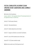 SCCJA CUMULATIVE ACADEMY EXAM&NewLine;UPDATED STUDY QUESTIONS AND CORRECT&NewLine;ANSWERS
