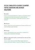 SCCJA CUMULATIVE ACADEMY EXAMPREP&NewLine;TESTED QUESTIONS AND DETAILED&NewLine;SOLUTIONS&NewLine;