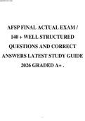 AFSP Final Exam Test Bank &colon; 140&plus; IRS Annual Filing Season Program Practice Questions & Answers &ndash; Guaranteed Pass &lpar;A&plus; Grade&rpar;