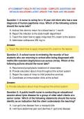 ATI COMMUNITY HEALTH RETAKE EXAM - COMPLETE QUESTIONS AND&NewLine;DETAILED SOLUTIONS LATEST UPDATE THIS YEAR JUST RELEASED