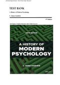 A History of Modern Psychology 6th Edition Test Bank by C&period; James Goodwin &ndash; Complete Chapters&comma; Questions & Verified Answers