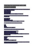 VTNE PRACTICE QUESTIONS WITH 100&percnt; ACCURATE ANSWERS