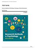 Research Methods in Psychology&colon; Evaluating a World of Information 4th Edition Test Bank by Beth Morling &mdash; All Chapters Complete with Answers and Rationales