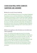 CGSS EXAM FINAL PAPER COMPLETE&NewLine;QUESTIONS AND ANSWERS&NewLine;