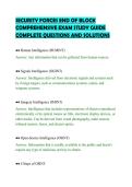 SECURITY FORCES END OF BLOCK&NewLine;COMPREHENSIVE EXAM STUDY GUIDE&NewLine;COMPLETE QUESTIONS AND SOLUTIONS&NewLine;