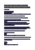 RMA EXAM CLINICAL MEDICAL ASSISTING QUESTIONS WITH 100&percnt; ACCURATE ANSWERS