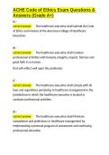 ACHE Exam Bundle With 100&percnt; Correct Answers 2025