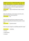 Health Services Administration pre-test Exam Questions & Answers &lpar;Grade A&plus;&rpar;&period;docx&NewLine;&NewLine;